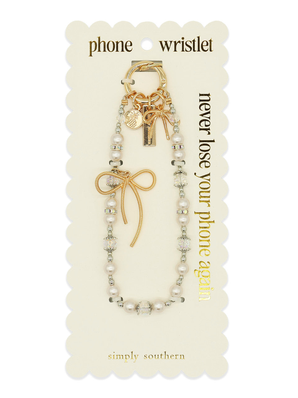 Phone Wristlet-Clear Pearl