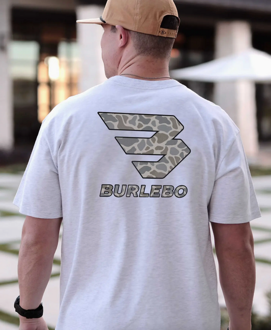 Classic Deer Camo Sig Logo - Ss - Ash Grey