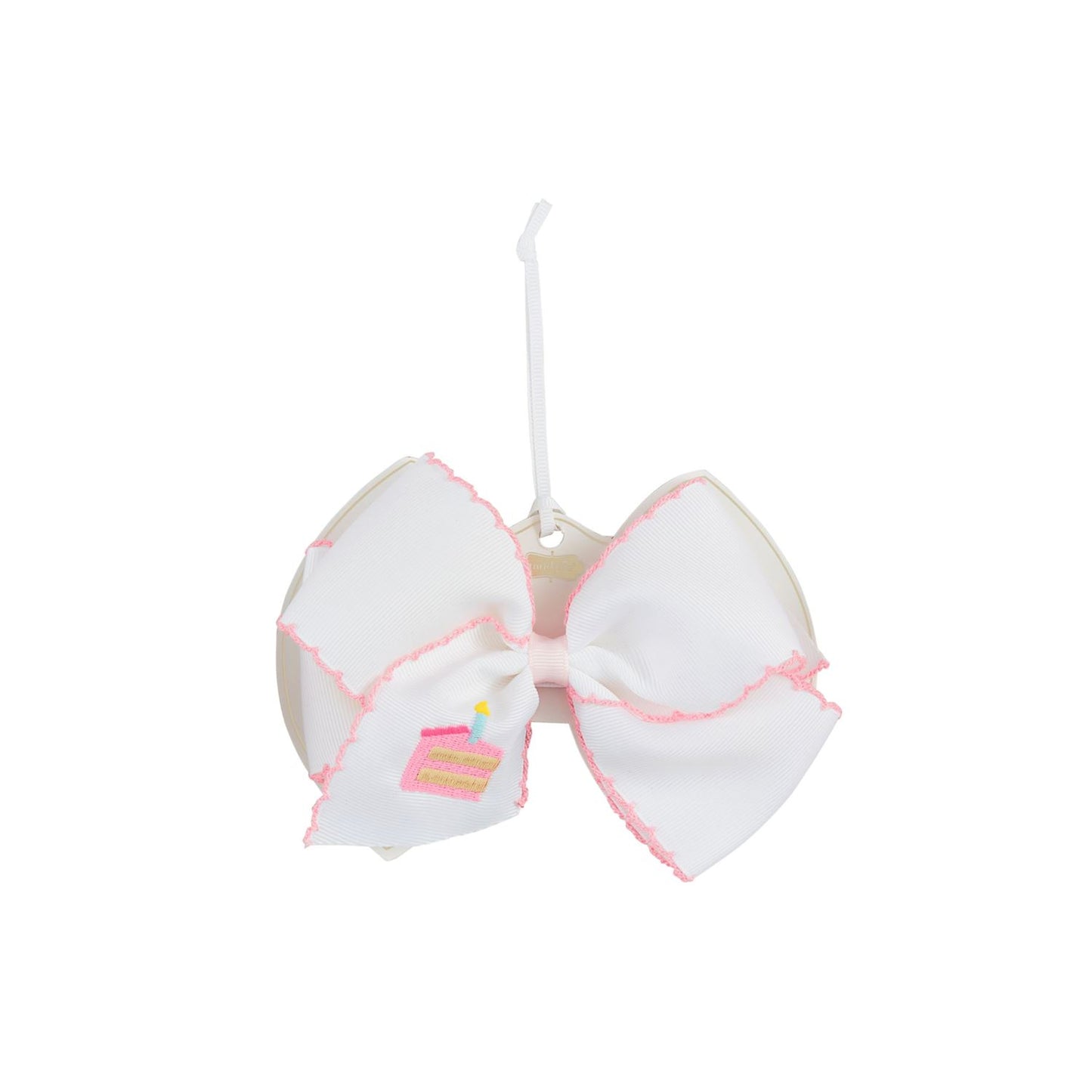 Cake Slice Embroidered Bow