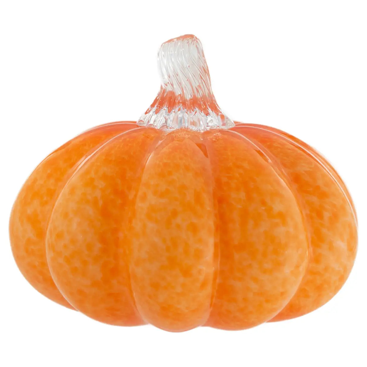 Glass Pumpkin Clear Stem