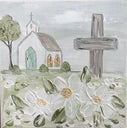 Batesville Church Framed Art 18x18
