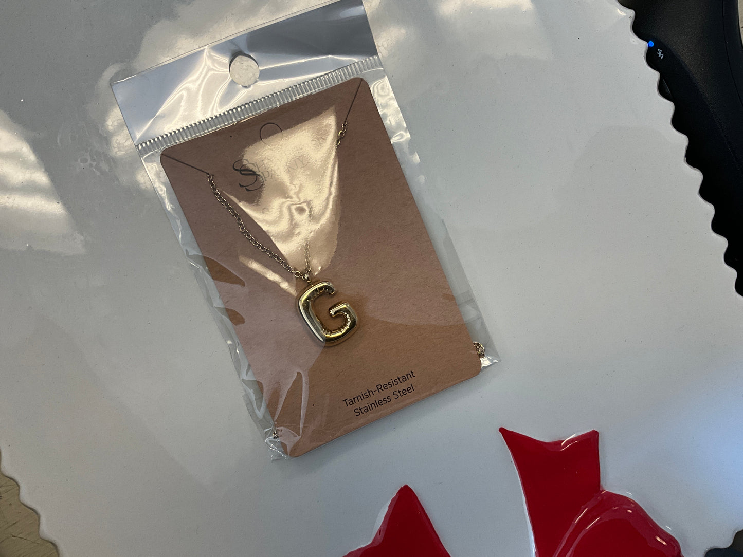 Bubble Initial Necklace