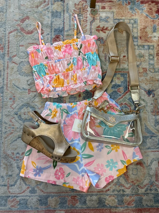 Floral Tube Top/Short Set