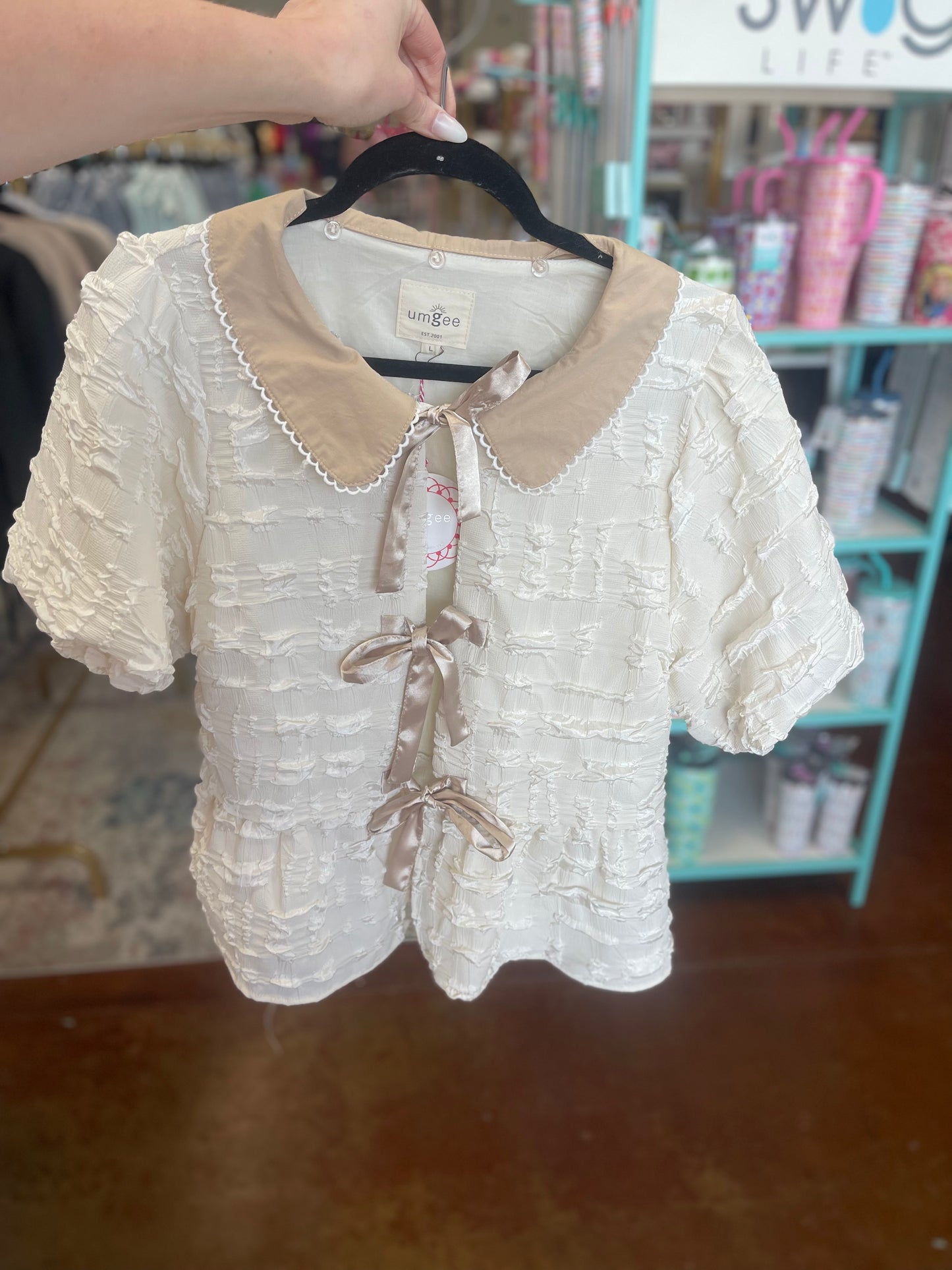 Babydoll peplum top