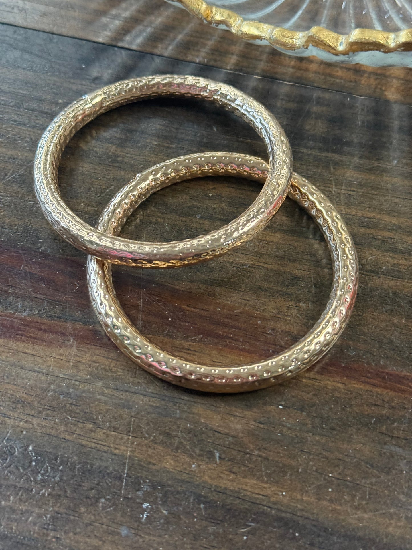 Textured Gold Bangle- Per bangle