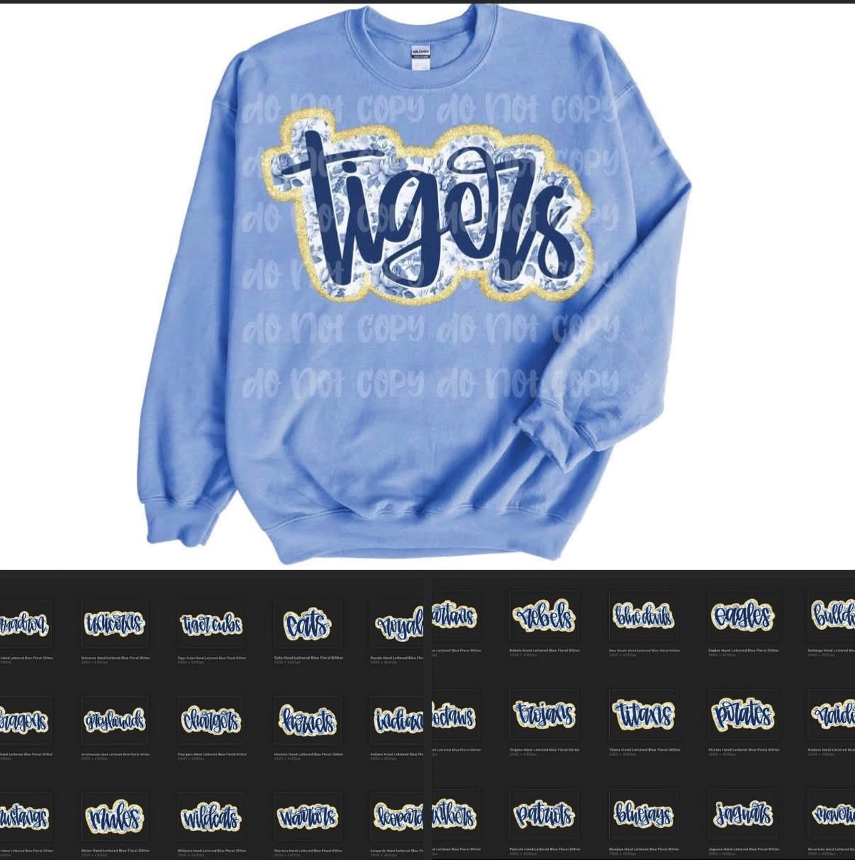 Blue and Gold mascot sweatshirt
