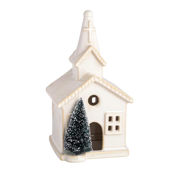 Large Ceramic Church Sitter