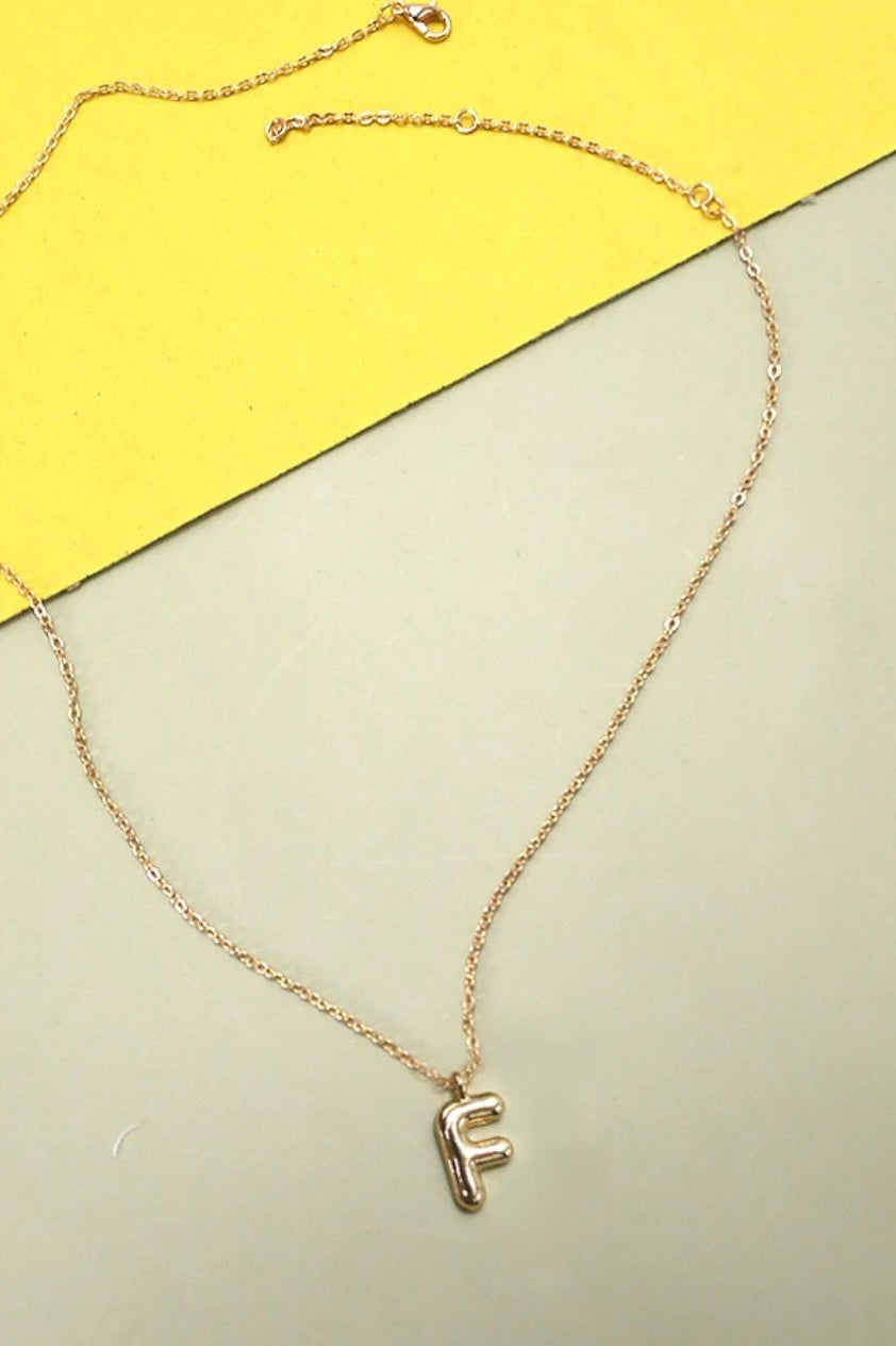 Bubble Initial Necklace