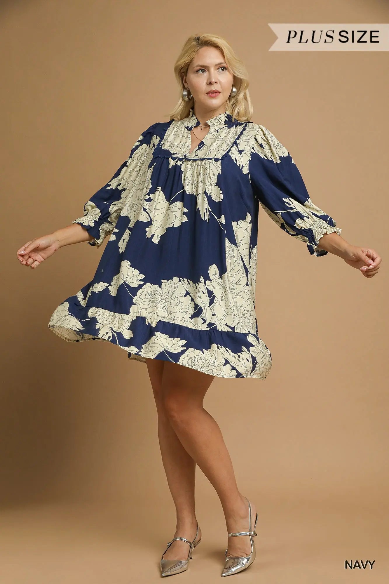 Navy Blossom Dress
