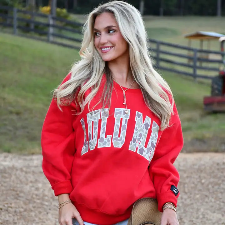 CAMO RED SWEATSHIRT