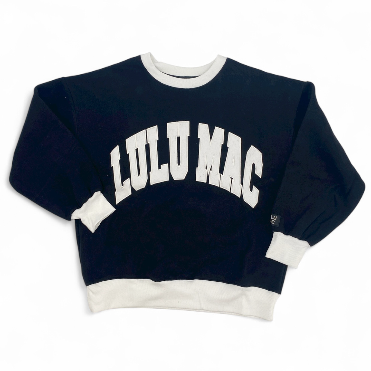 Color Block Black/WhiteStitch Sweatshirt