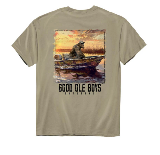 Bigfoot Marsh Boat T-Shirt