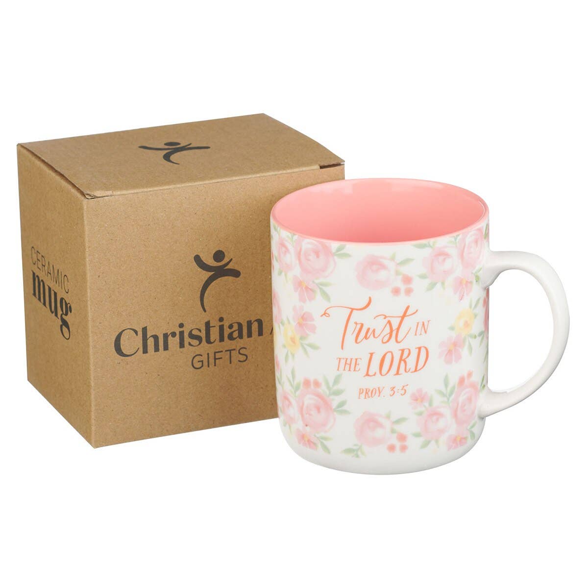 Mug Pink Floral Trust in the Lord Prov. 3:5