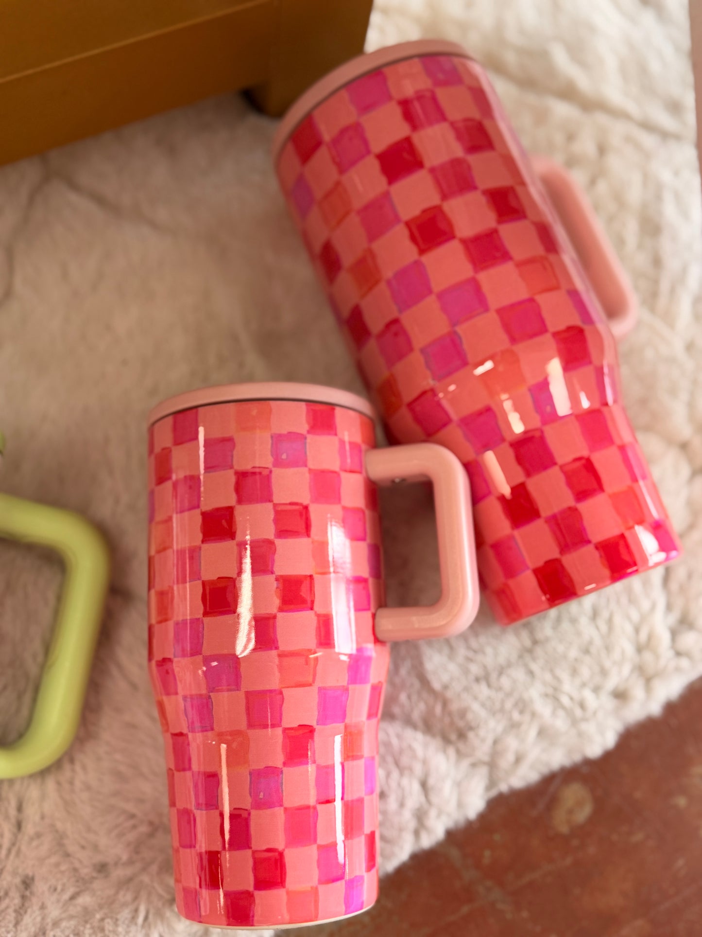 Watercolor Check Tumbler