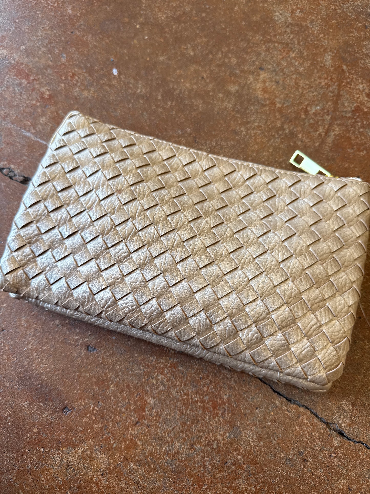 Liz Crossbody Woven Champagne