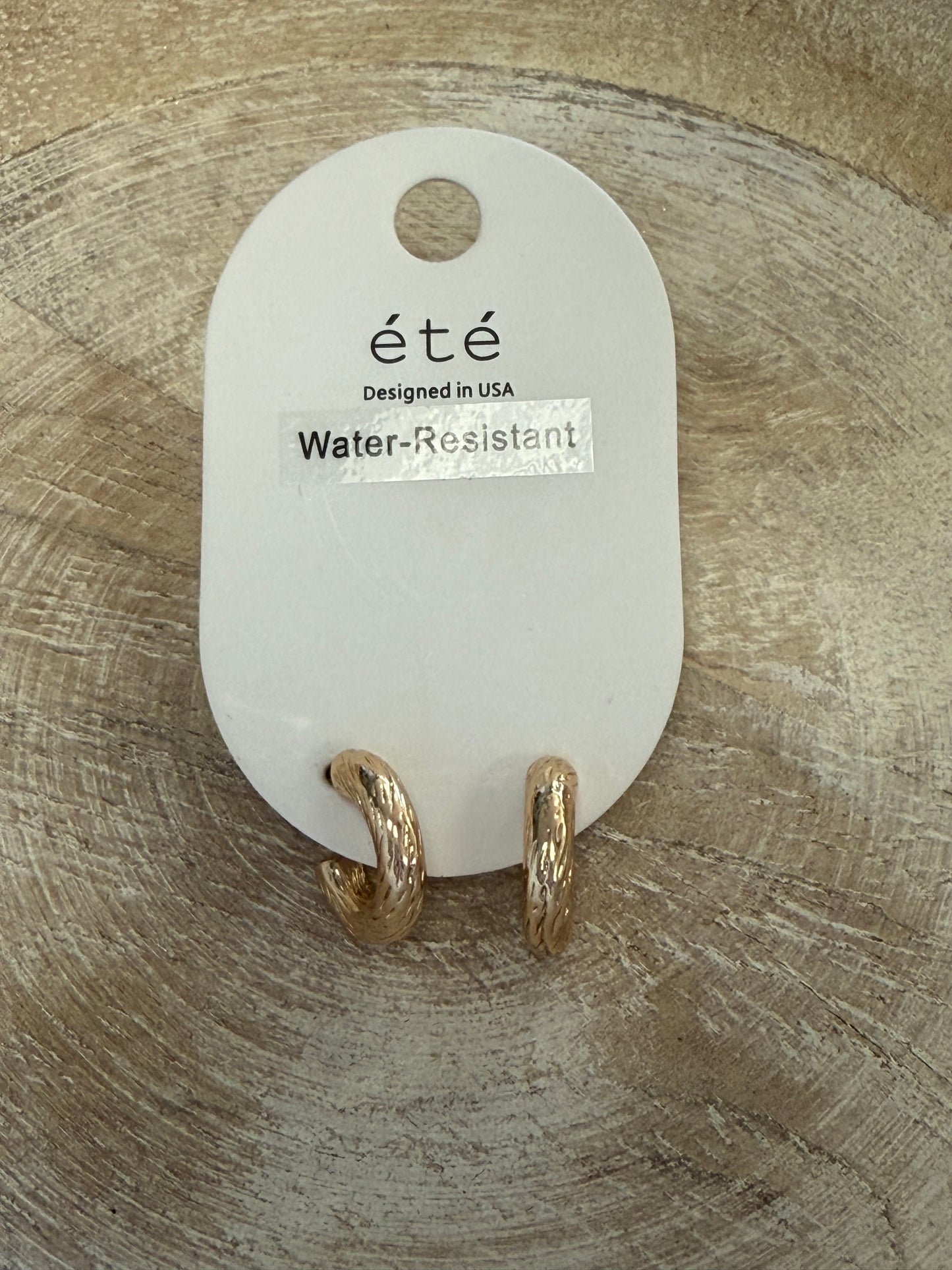 Hammered Gold Hoops