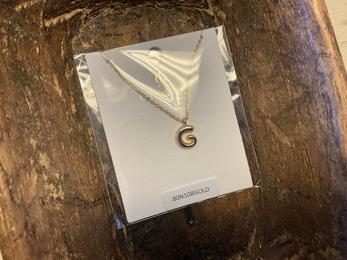 Bubble Initial Necklace