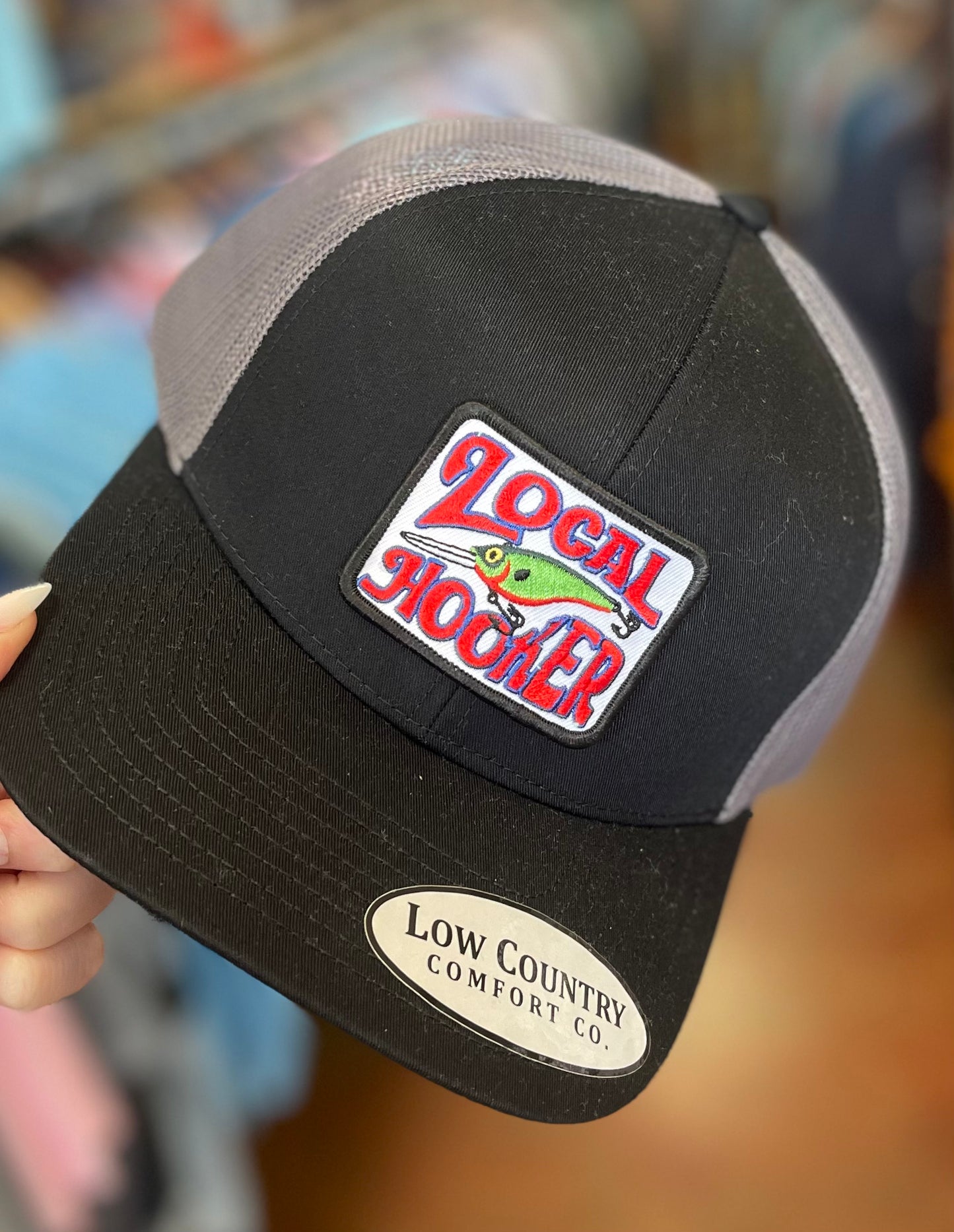 LH042B VINTAGE LURE PATCH BLK/CHAR