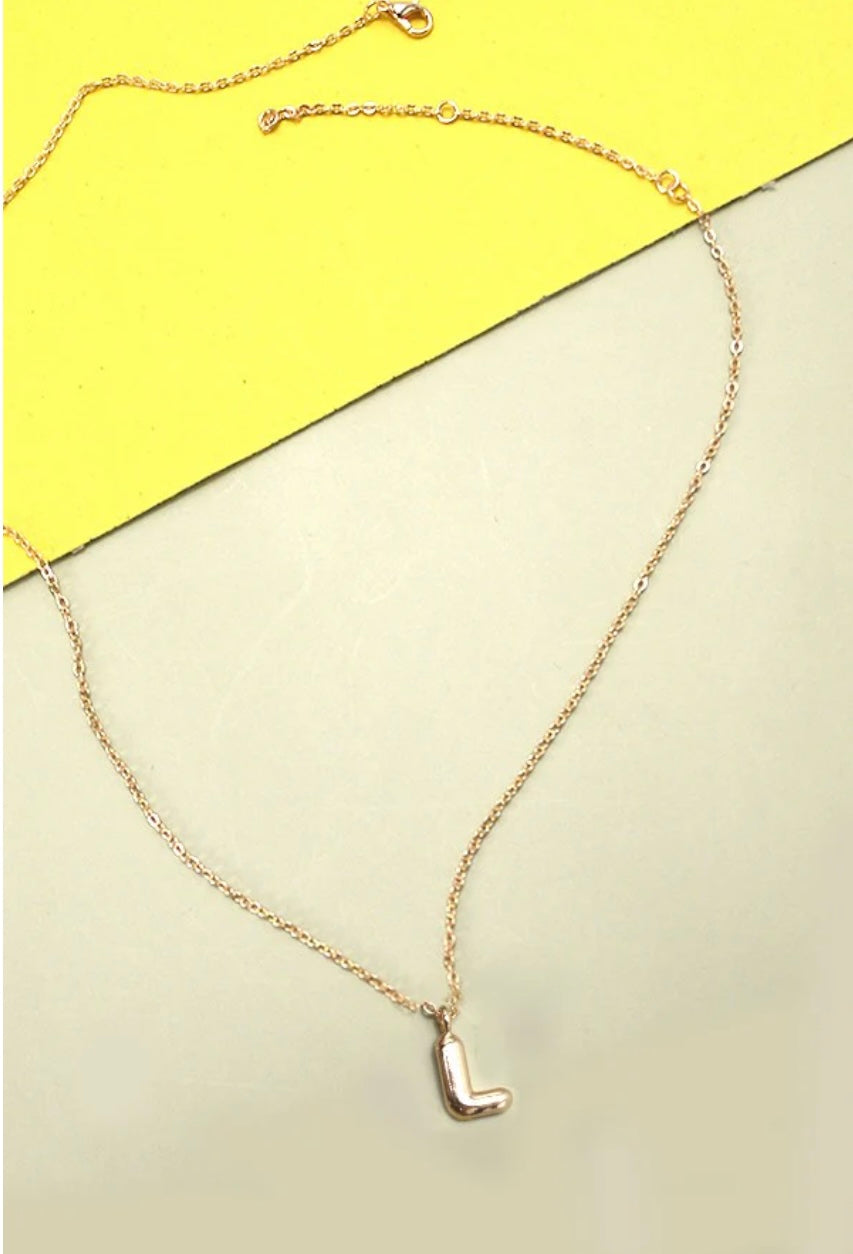 Bubble Initial Necklace