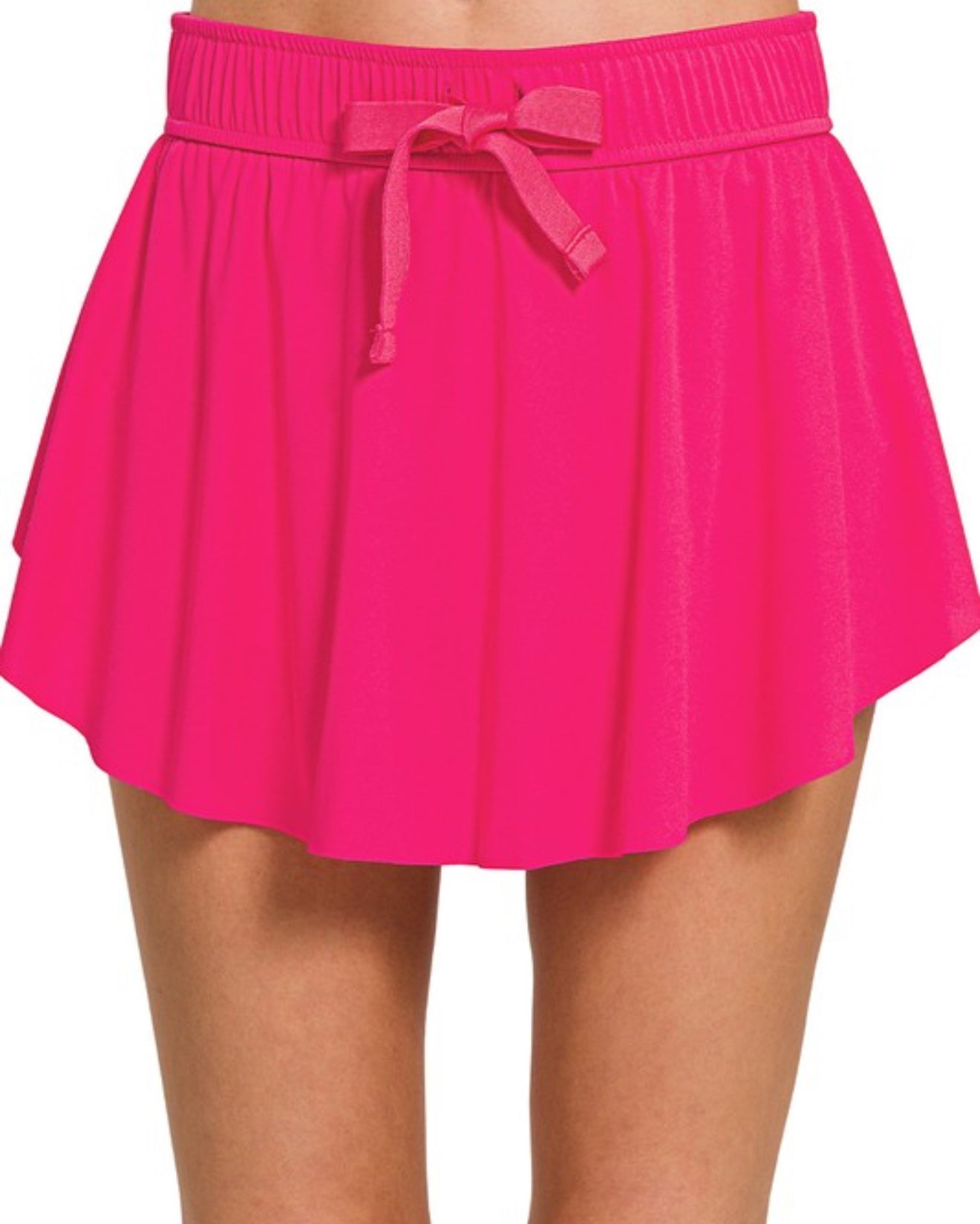 Ruffle Hem Tennis Skirt With Hidden Inner Pockets