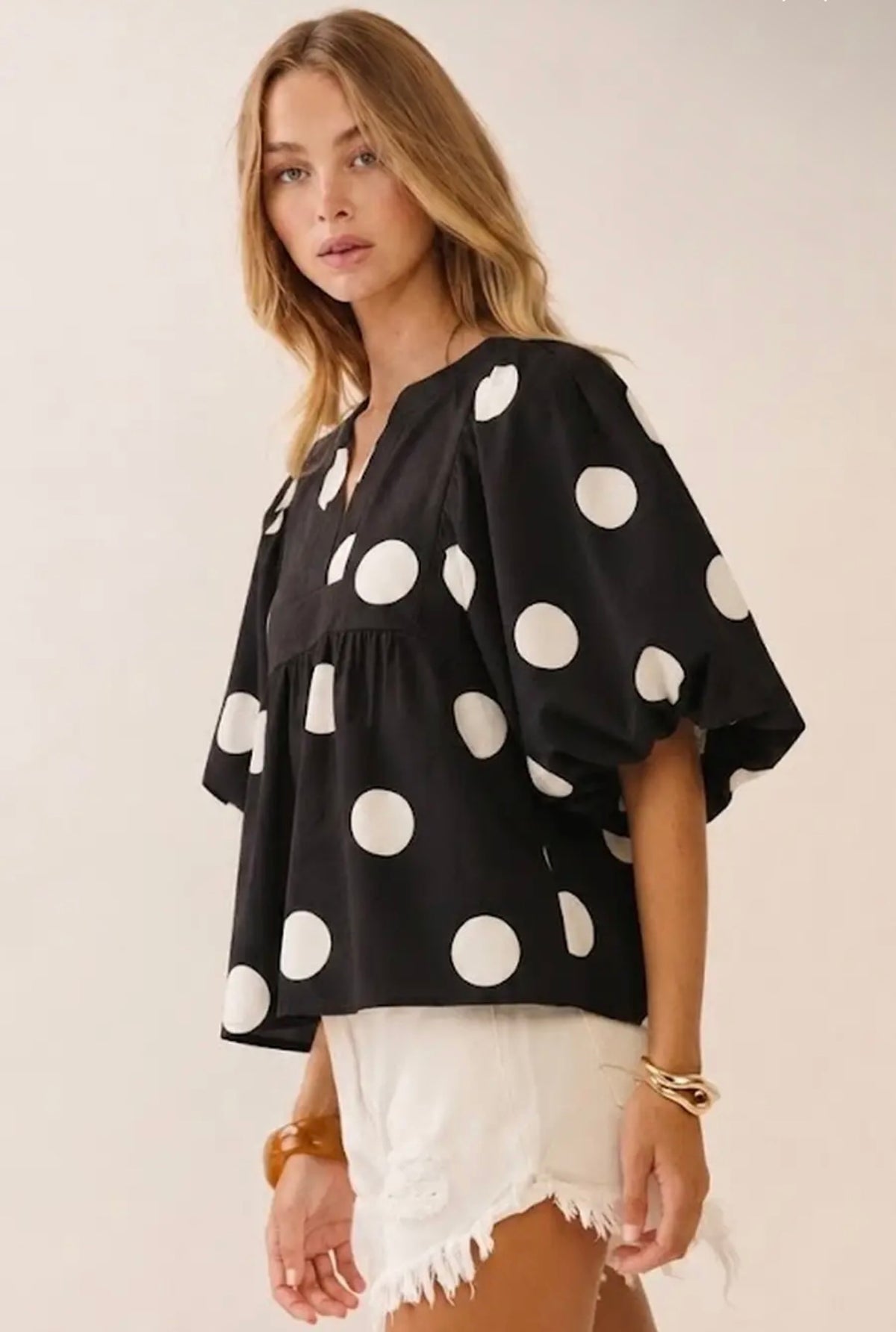 Polka Dot Printed Blouse