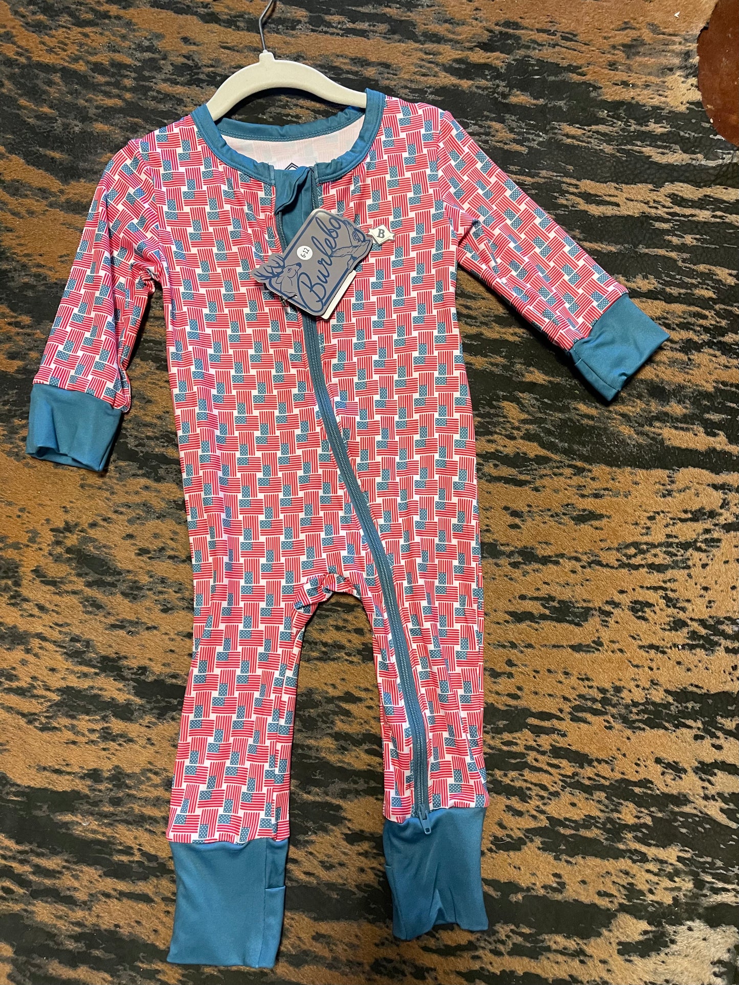 Baby Zip Up- American Flag