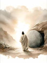 Jesus Stone Framed Art 12x18