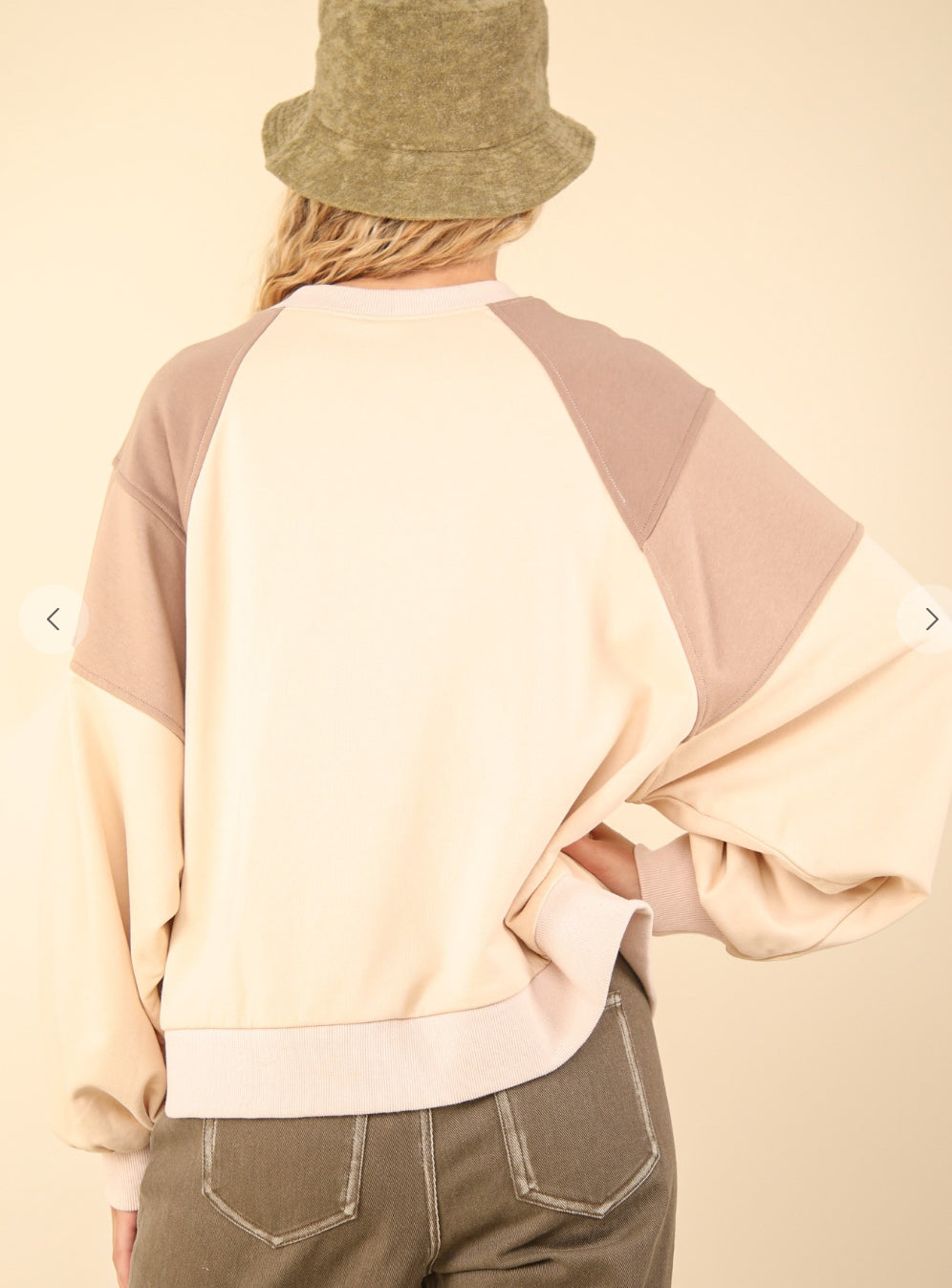 Colorblock Knit Raglan Top