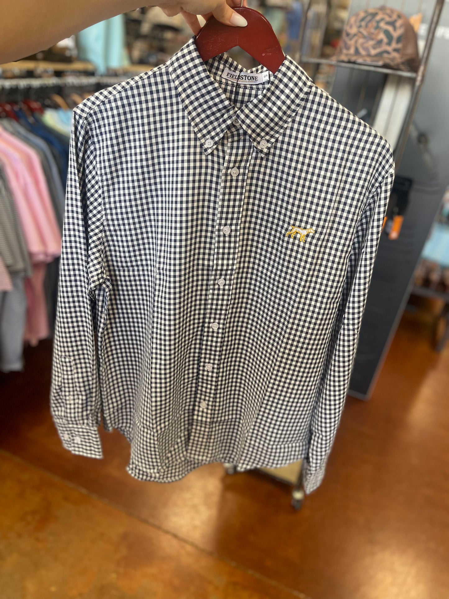 Braxton Button Down-Navy
