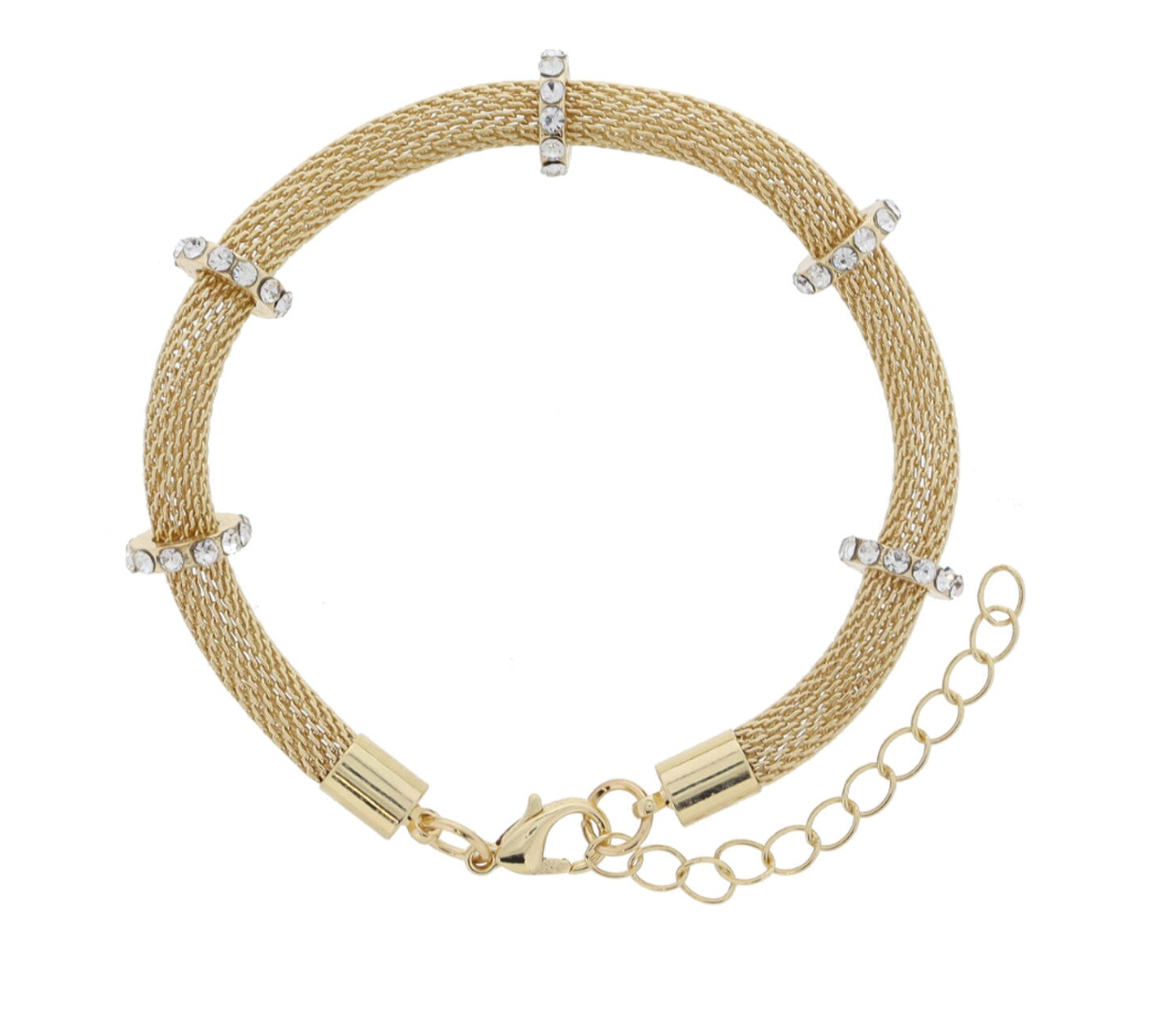 Gold Mesh Diamond Bracelet