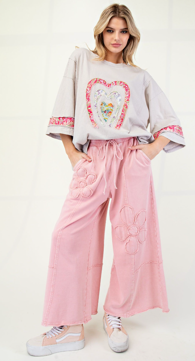 Flower Mineral Washed Pants