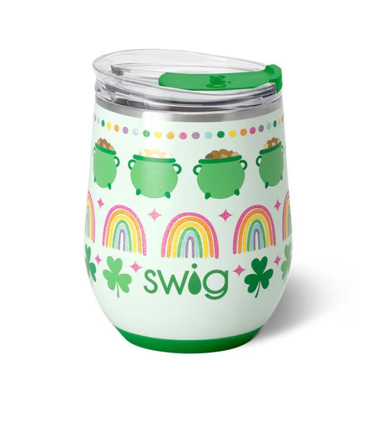 Lucky Charm Stemless Wine Glass 12oz