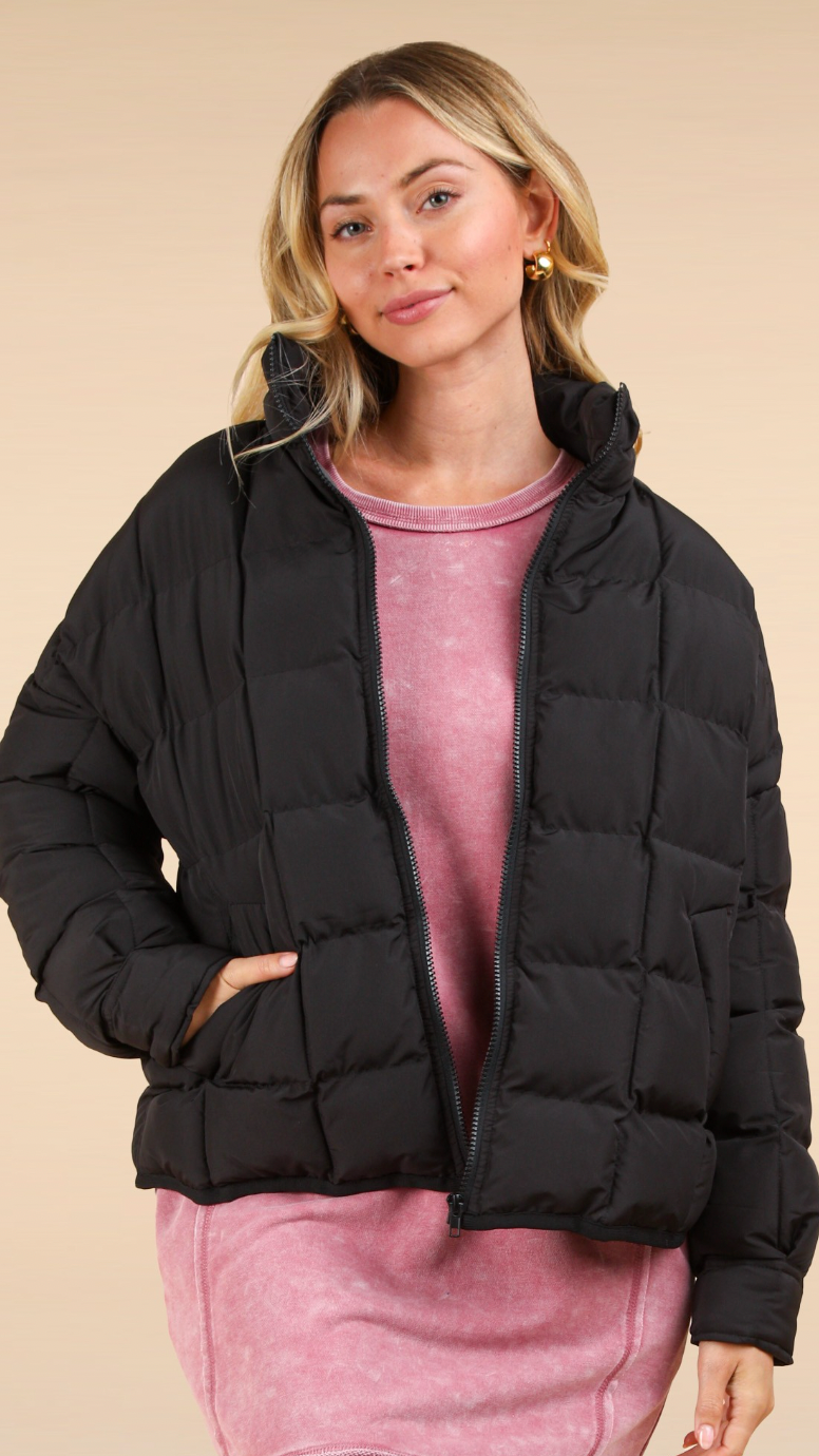 Solid Puffer Jacket