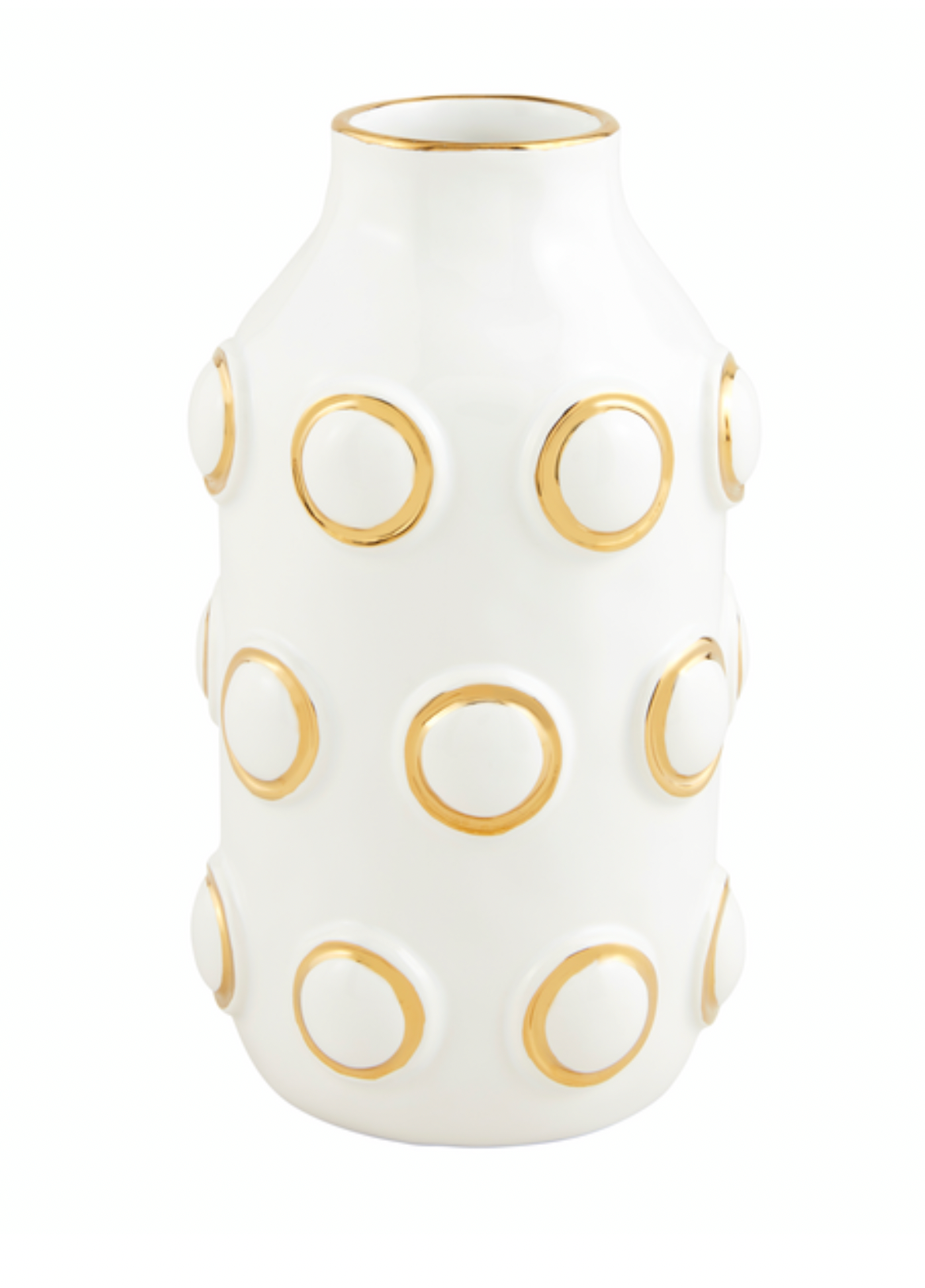 Large Gold Bead Vase