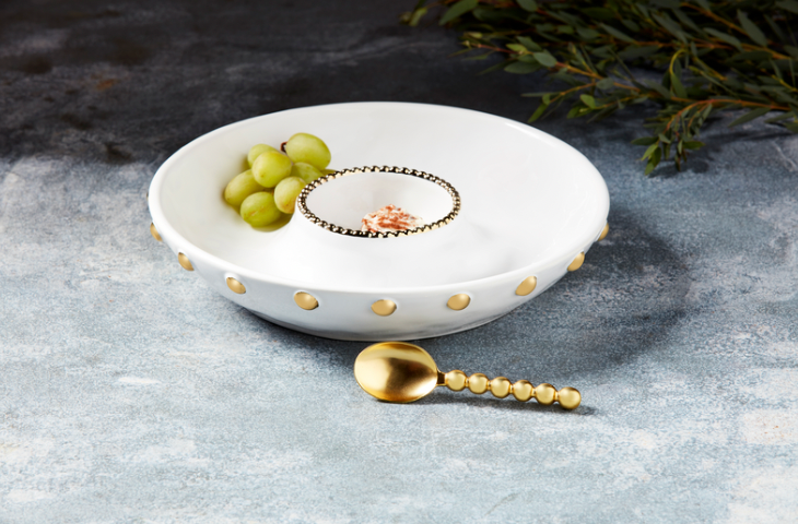 Gold Bead Chip & Dip Server