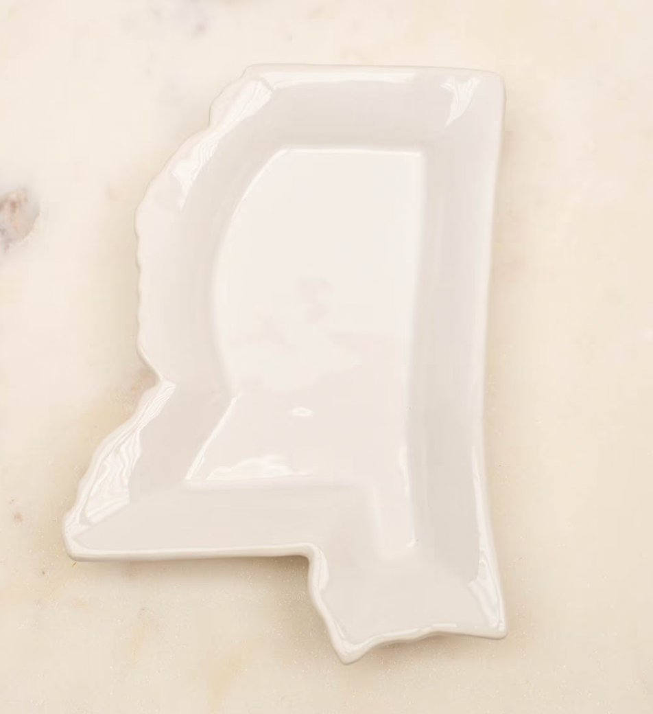 Mississippi Shaped Tidbit Dish 6"