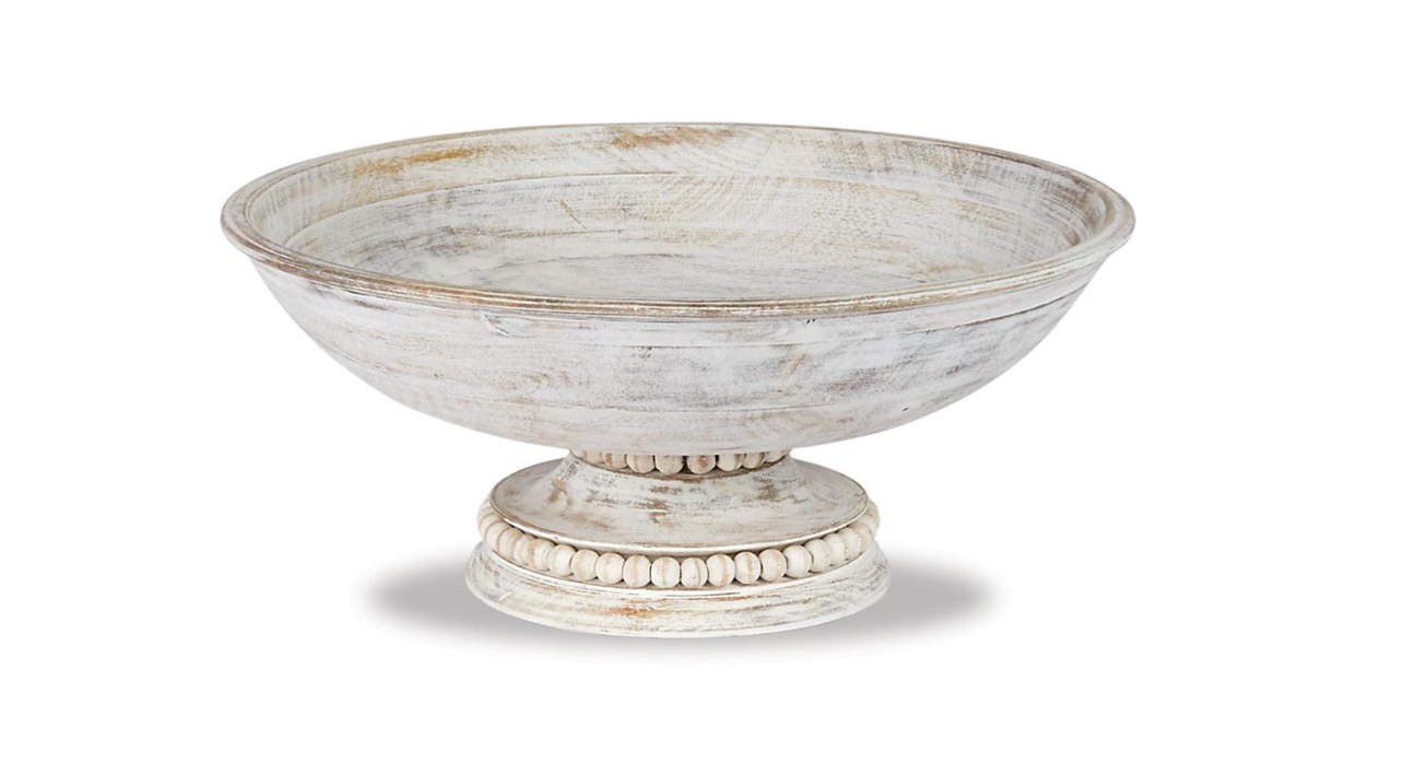 Beaded Pedestal Serving Bowl