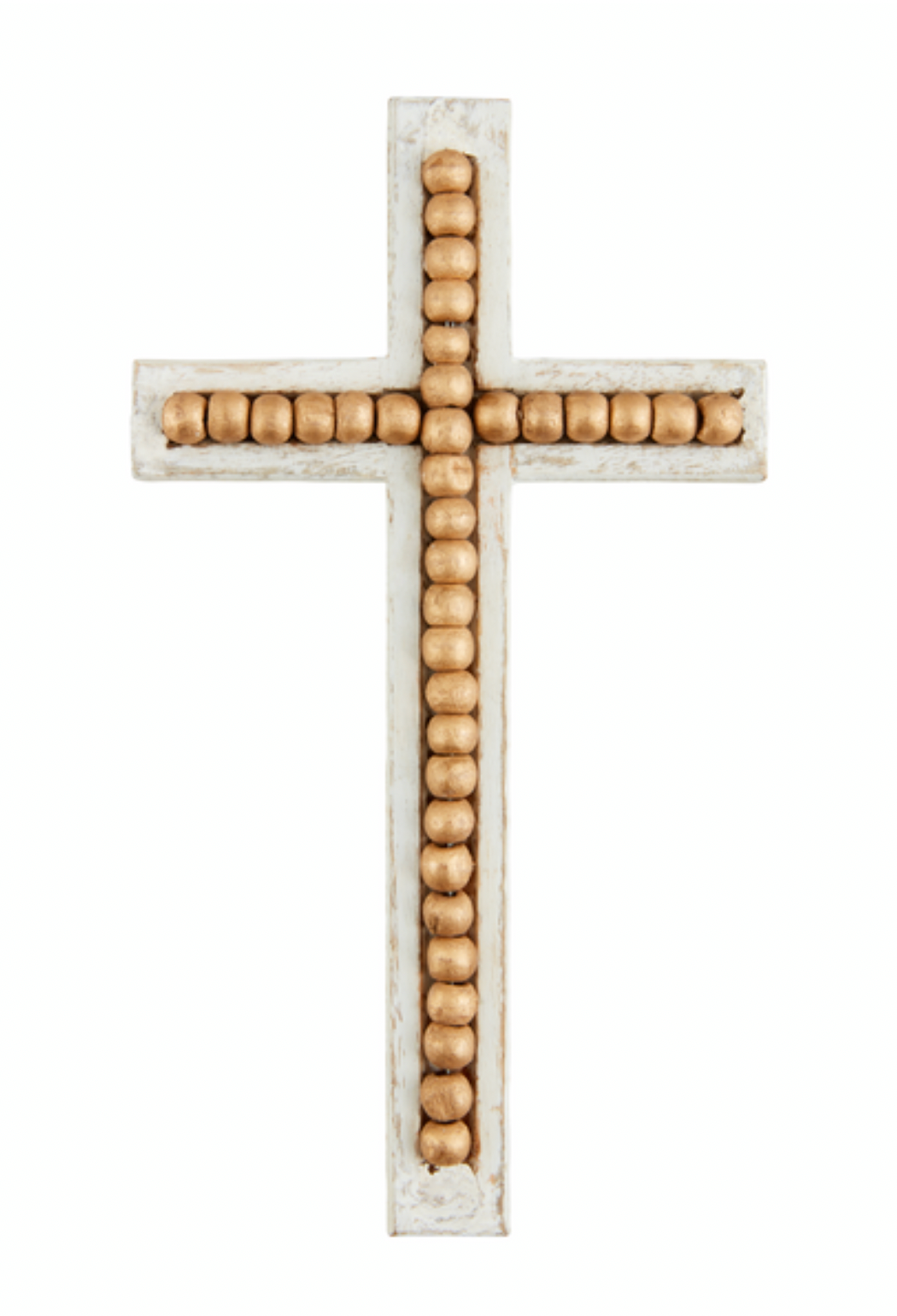 Gold Bead Cross Sitter