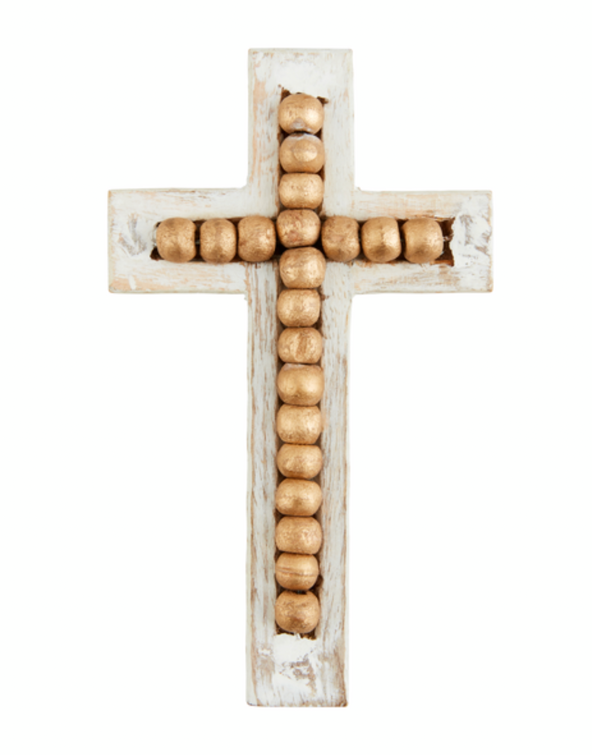 Gold Bead Cross Sitter