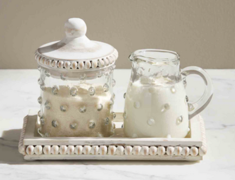Hobnail Cream & Sugar Set