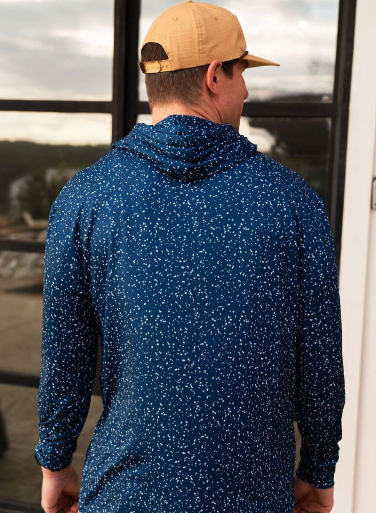 Performance Hoodie-Navy Speckled