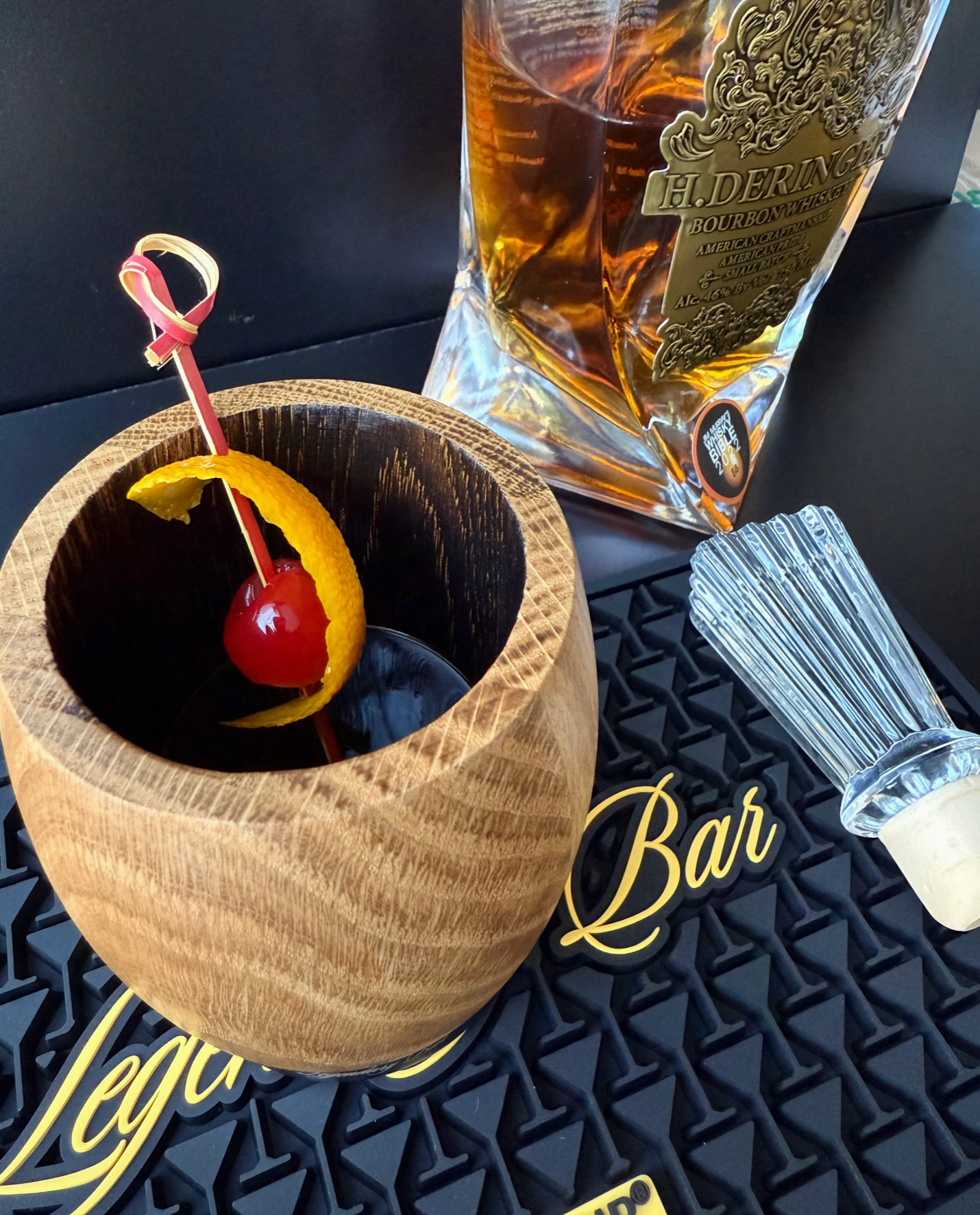 Oak Whiskey Tumbler in Wood Box