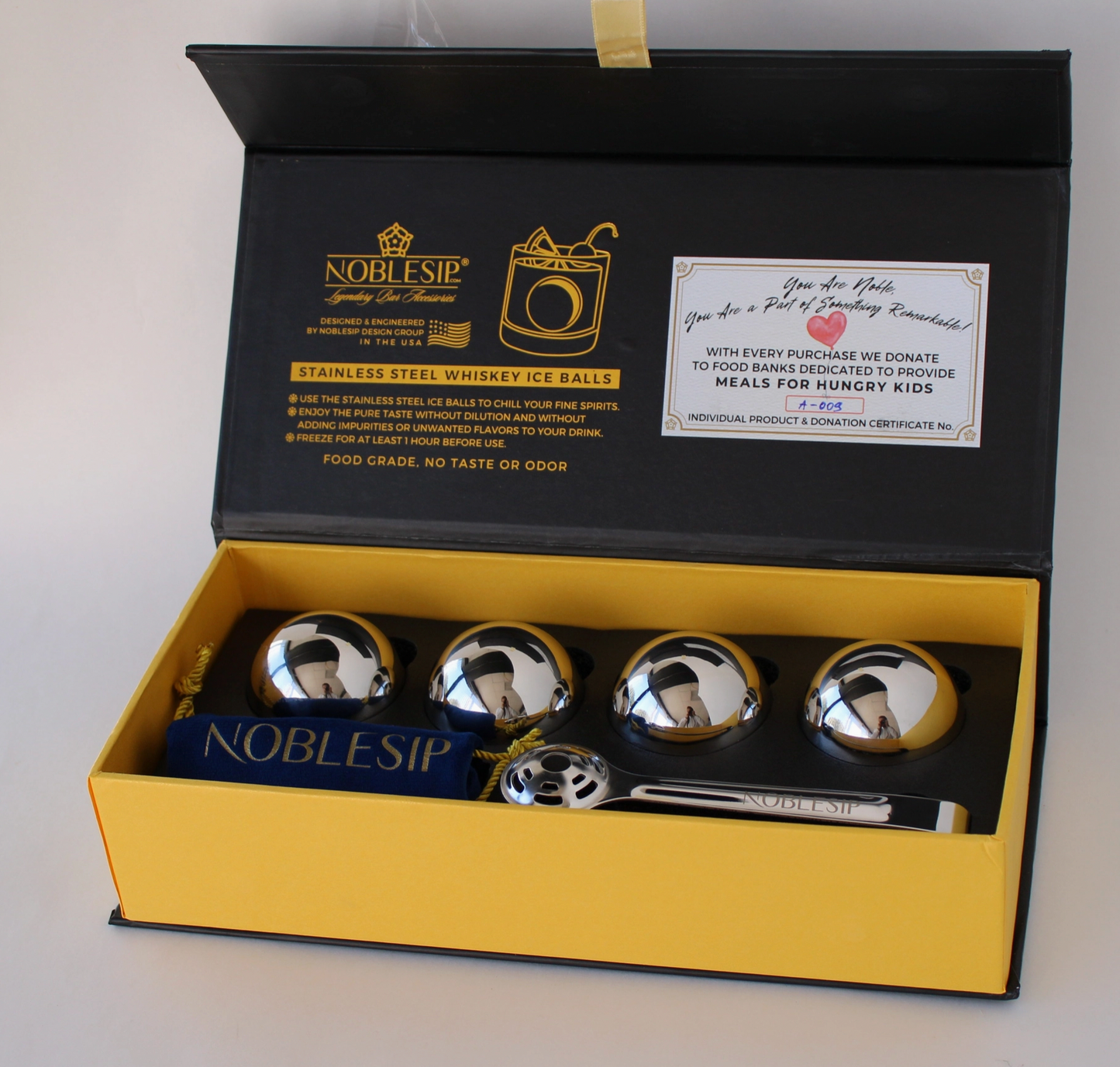 Whiskey Ice Balls, Stainless Steel Reusable