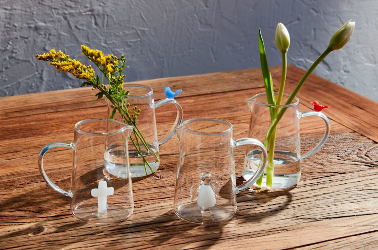 Glass Figurine Bud Vases