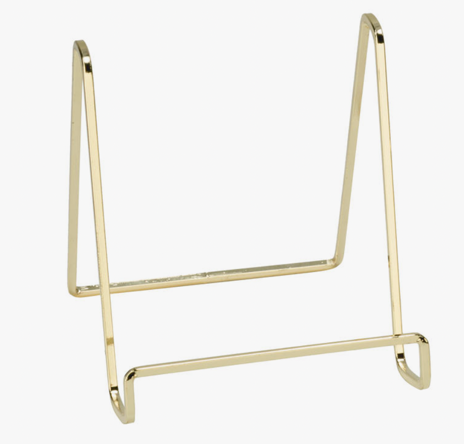 6" Brass Plated Square Wire Stand