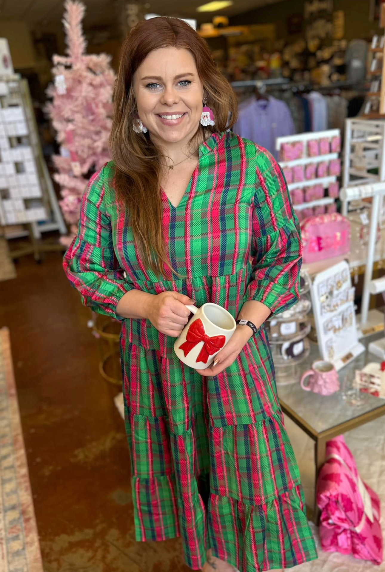 Christina Plaid About You Dress