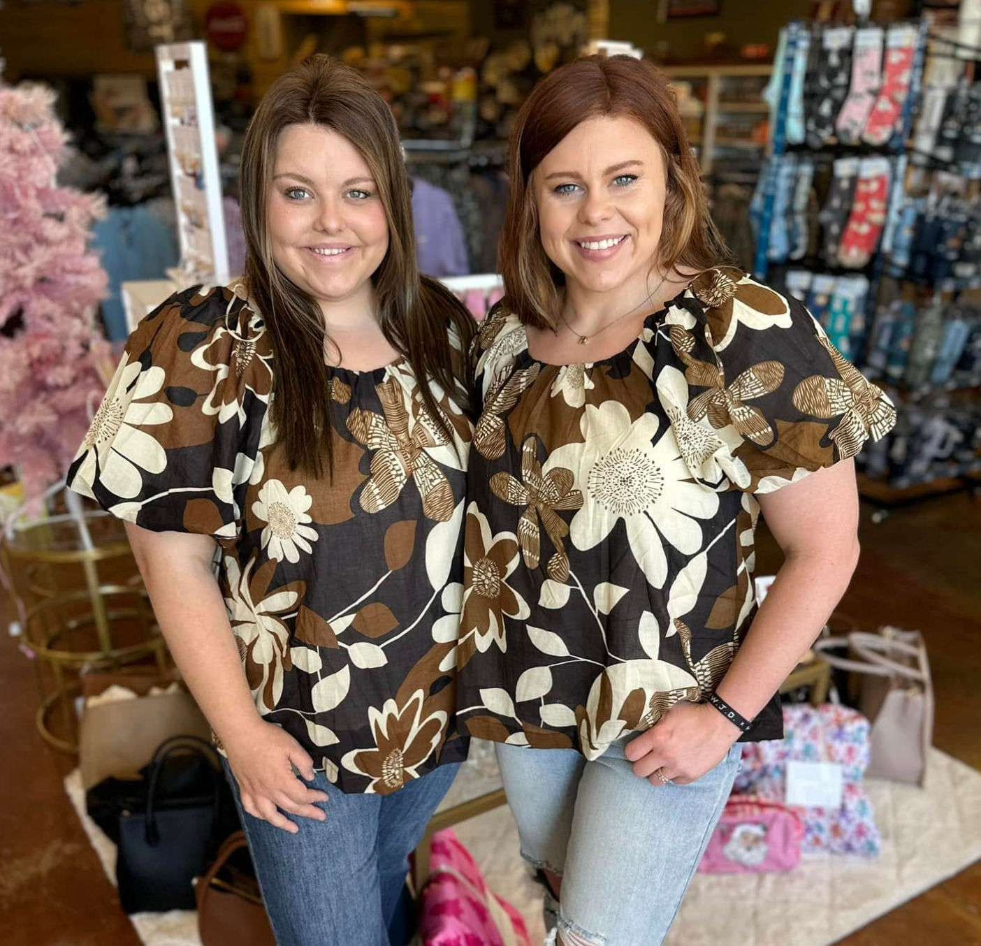 Round Neck Print Top