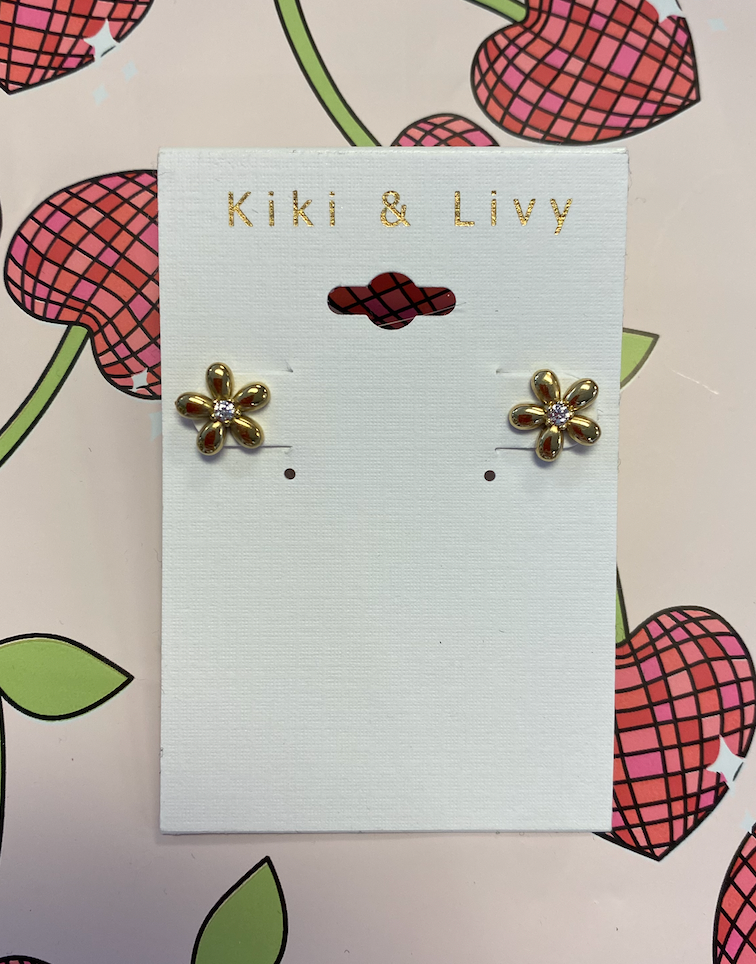Gold Flower Studs