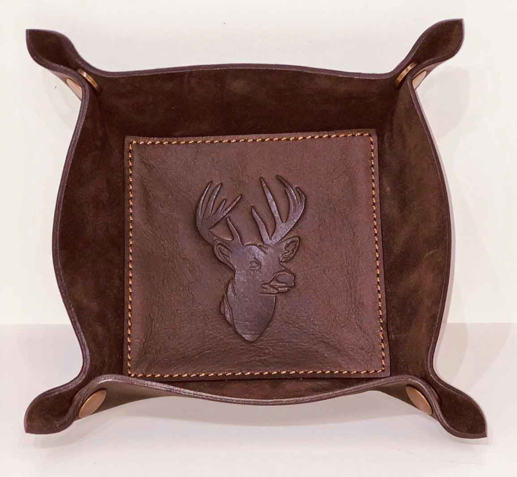 Men's Leather embossed Valet Tray