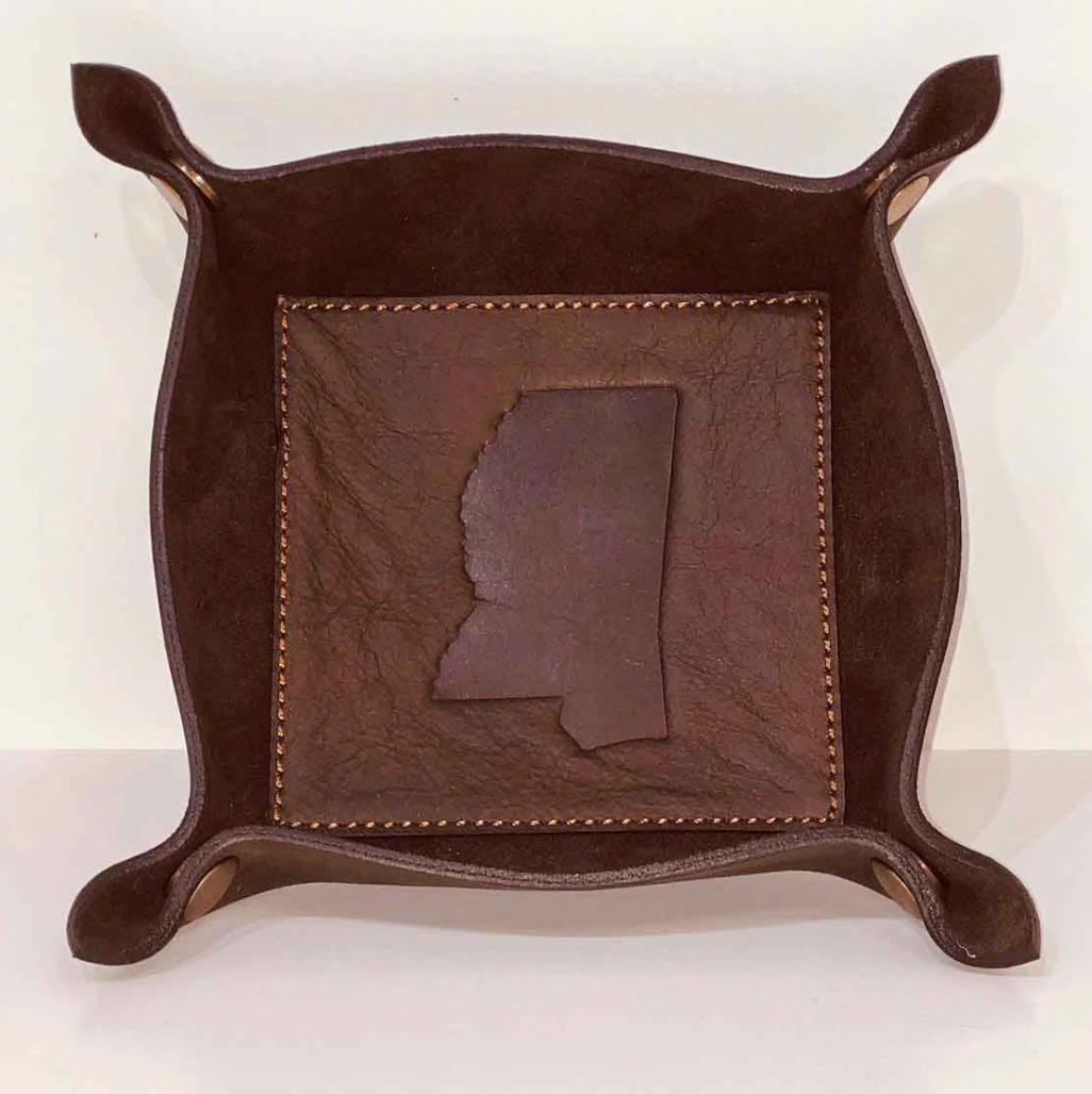 Men's Leather embossed Valet Tray